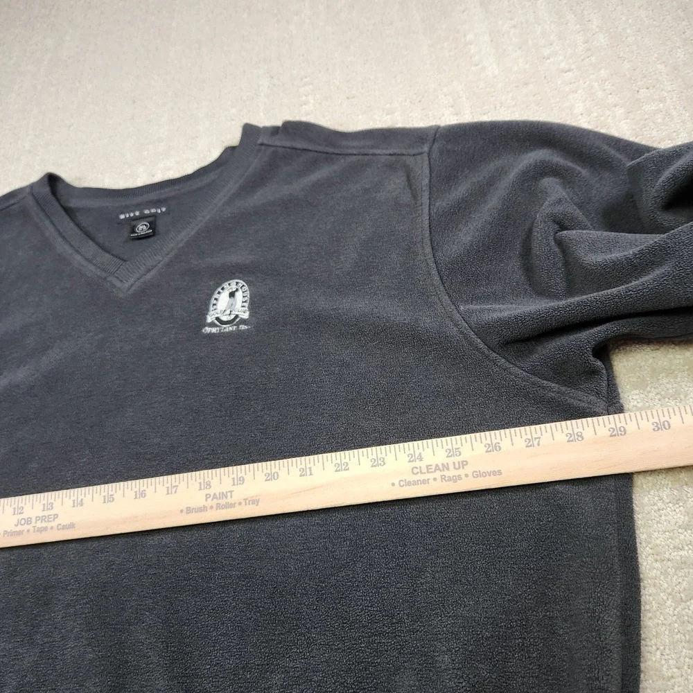 Vintage Nike Golf Sweater Men XL V Neck Spring House Golf Club Black Fleece